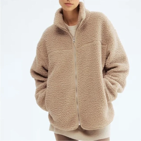 NWT H&M Babywearing before and after Sherpa Teddy Jacket Small - Picture 3 of 8